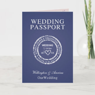 Passport Style Wedding Invitation Einladung
