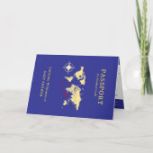 Passport To Motherhood Baby Shower Adventure  Ankündigung (Vorderseite)