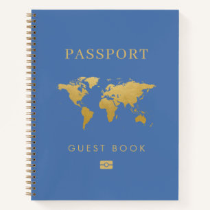 Passport Travel Theme Wedding Gästebuch Notizblock