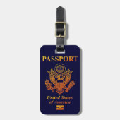 PASSPORT(USA) GEPÄCKANHÄNGER (Vorderseite vertikal)