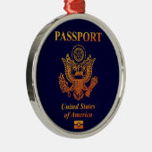 PASSPORT(USA) ORNAMENT AUS METALL (Rechts)