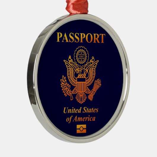 PASSPORT(USA) ORNAMENT AUS METALL (Rechts)