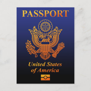 PASSPORT (USA) POSTKARTE