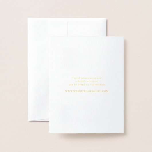 Passport Wedding Einladung Beach Palm Tree Foil (Rückseite mit Umschlag)