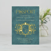 Passport Wedding Folieneinladung (Stehend vorne)