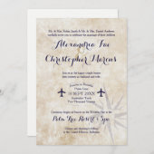 Passport Wedding Invite - Thema Zielreise Einladung (Vorne/Hinten)