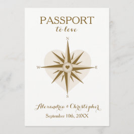 Passport Wedding Invite - Thema Zielreise Einladung
