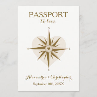 Passport Wedding Invite - Thema Zielreise Einladung