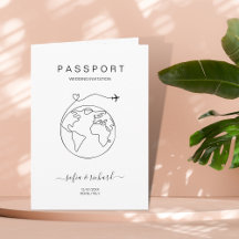 Passport World Map Modernes Minimalistisches Ziel