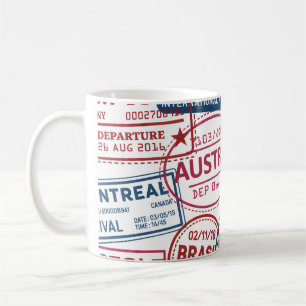 Passstempel-Süchtiger Retro-Weltreisender Kaffeetasse