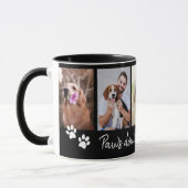 Passt den besten Hund-Vater 5 FotoCollage schwarz  Tasse (Links)