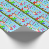 Passt glückliche Ostern an Geschenkpapier (Ecke)