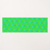 Passt grün bläulich, Linien in drei Cores. Yogamatte (Vorderseite (Horizontal))