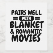 Passt gut mit Decken und deinen Lieblingsfilmen zu Weinetikett (Einzelnes Label)