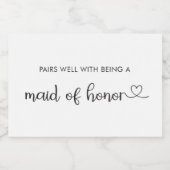 Passt gut mit Trauzeugin zusammen Schaumweinetikett (Einzelnes Label)