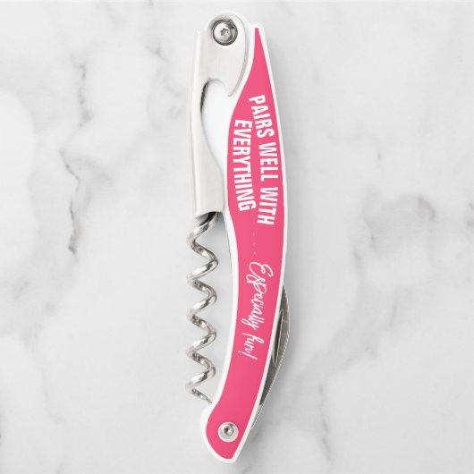 Passt gut zu allem Pink Kellnermesser (Vorderseite)