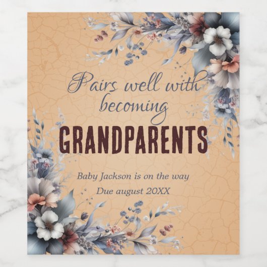 Passt gut zu Großeltern Wein Label Set Weinetikett (Einzelnes Label)