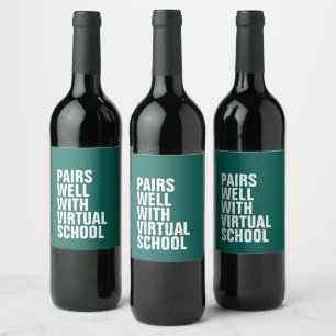 Passt gut zu virtuellem Wein-Label für Schulen Weinetikett