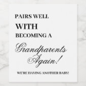 Passt gut zusammen mit dem Oma der Großeltern Weinetikett (Einzelnes Label)