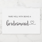 Passt gut zusammen mit einem Brautjäger Schaumweinetikett (Einzelnes Label)