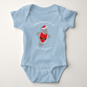 Passt mich zu einem Manatee Funny Christmas Novelt Baby Strampler