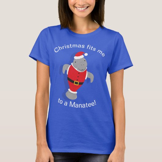 Passt mich zu einer Weihnachtsneuheit des Manatee  T-Shirt (Vorderseite)