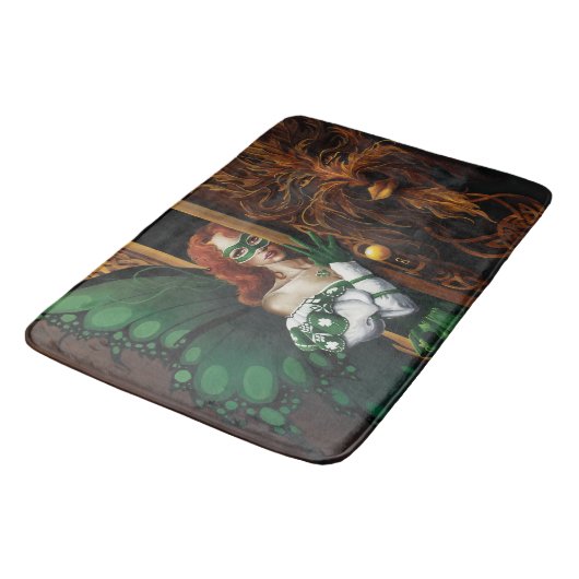 Password Fairy Green Celtic Badematte (Schrägansicht)