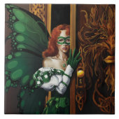 Password Fairy Green Celtic Fliese (Vorderseite)