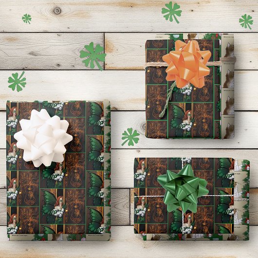 Password Fairy Green Celtic Geschenkpapier Set