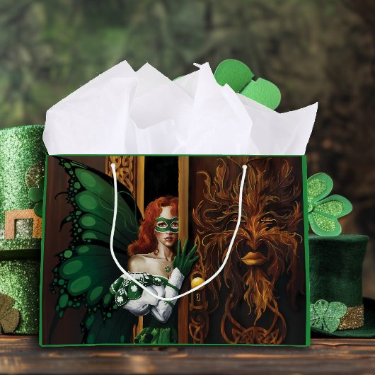 Password Fairy Green Celtic Große Geschenktüte