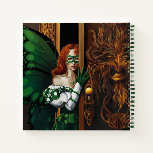 Password Fairy Green Celtic Notizbuch (Rückseite)