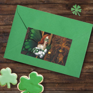 Password Fairy Green Celtic Rechteckiger Aufkleber