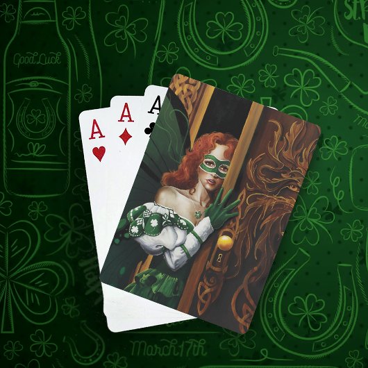 Password Fairy Green Celtic Spielkarten