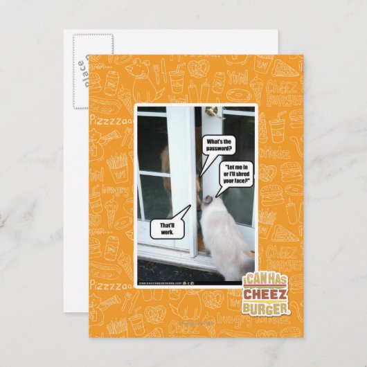 Passwort bitte postkarte (Vorne/Hinten)