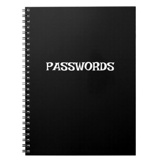 PASSWORT-Notebook | Stilvoll Notizblock (Vorderseite)
