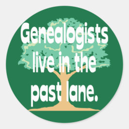 Past Lane Runder Aufkleber