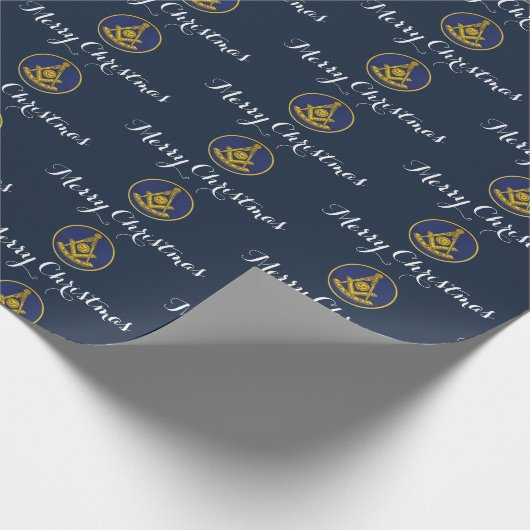 Past Master Freemason Masonic Christmas Geschenkpapier (Ecke)