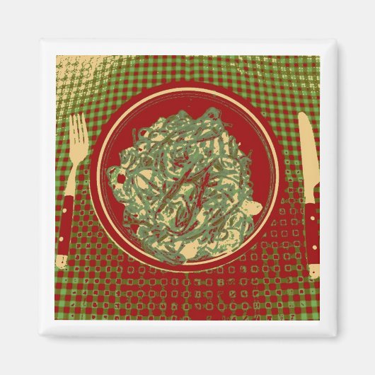 Pasta Ala Pesto! Magnet (Vorne)