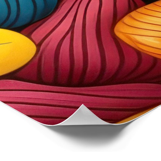 Pasta art background LARGE Poster (Ecke)