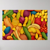 Pasta art background LARGE Poster (Vorne)