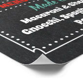 Pasta-Bar-Party-Schild Poster (Ecke)