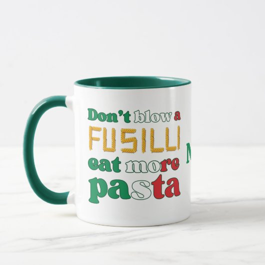 Pasta BLOW kein FUSILLI-Monogramm Italien Tasse (Links)