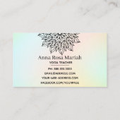 *~* Pasta Blush Mandala Glitzer Spiritueller Yoga Visitenkarte (Rückseite)