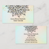 *~* Pasta Blush Mandala Glitzer Spiritueller Yoga Visitenkarte (Vorne/Hinten)