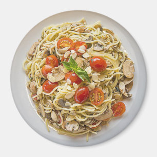 Pasta Bowl Cherry Tomators Kühlschrank Magnet