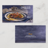 Pasta Business Card Visitenkarte (Vorne/Hinten)