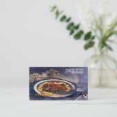 Pasta Business Card Visitenkarte (Stehend Vorderseite)