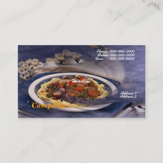 Pasta Business Card Visitenkarte (Vorderseite)