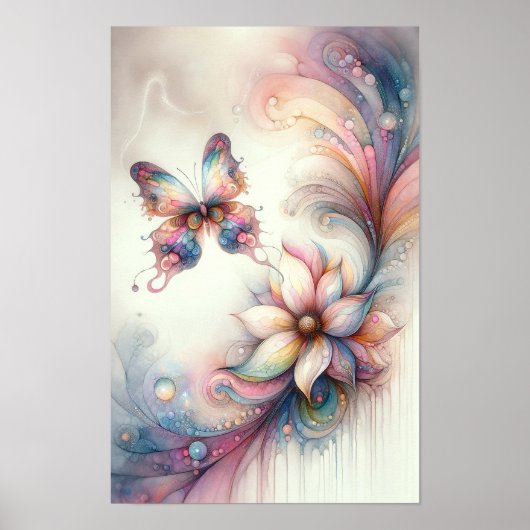 Pasta Butterfly Wall Art Poster (Vorne)
