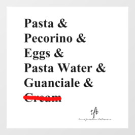 Pasta Carbonara Fensteraufkleber